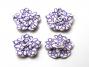 Purple Patterned White Rose- 2 pack